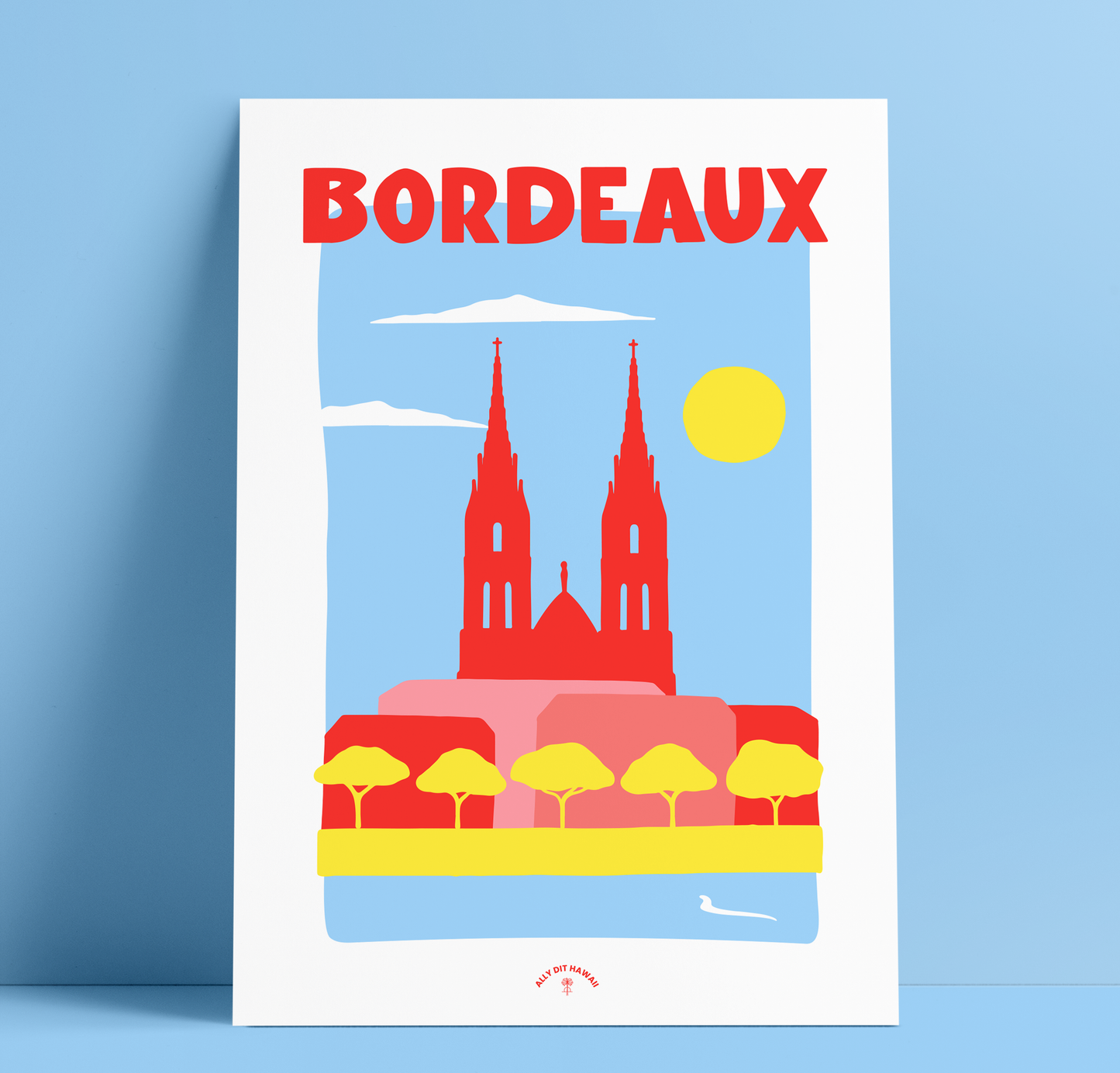 Affiche ville Bordeaux