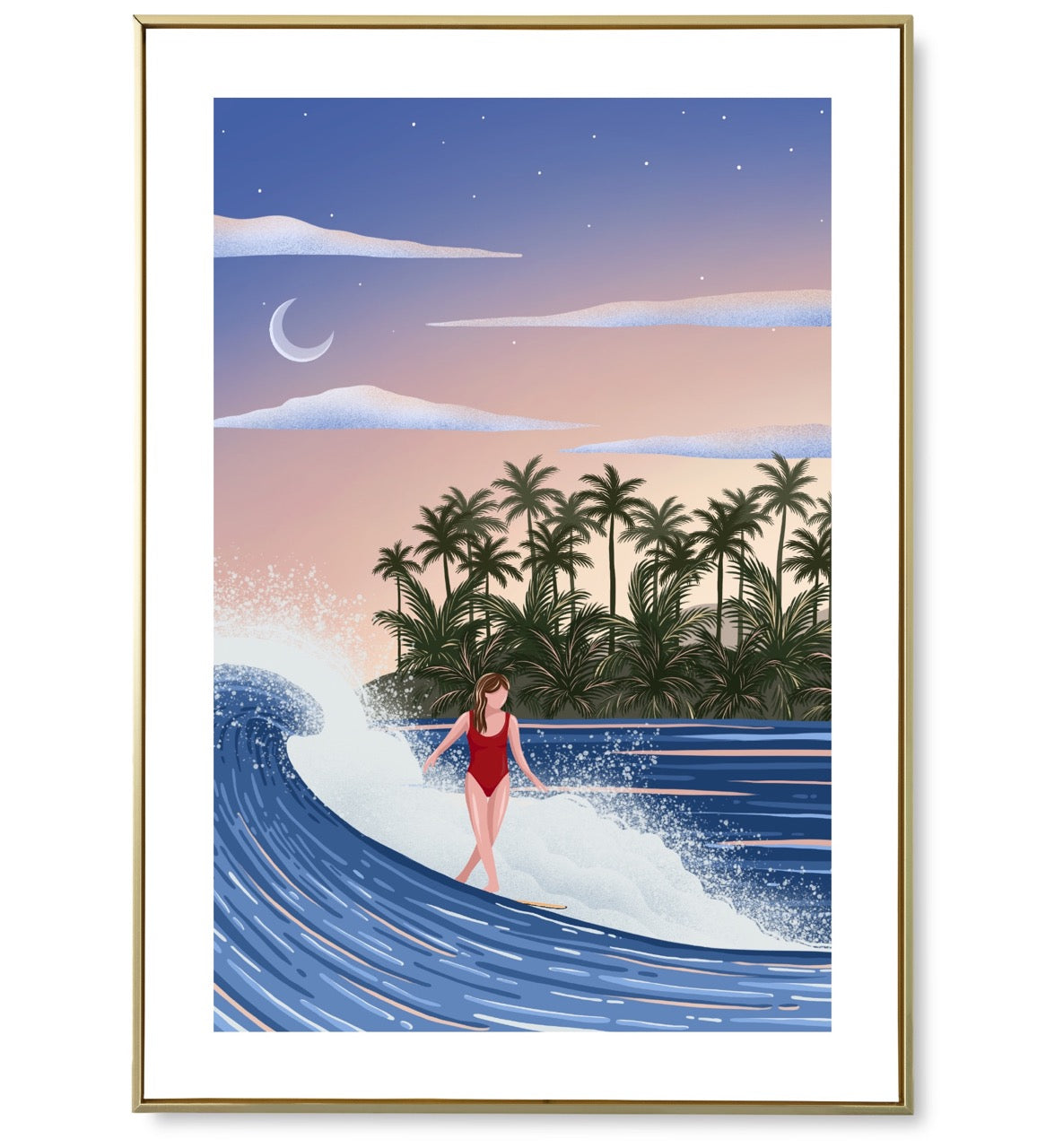 Affiche Surf à Hawaii