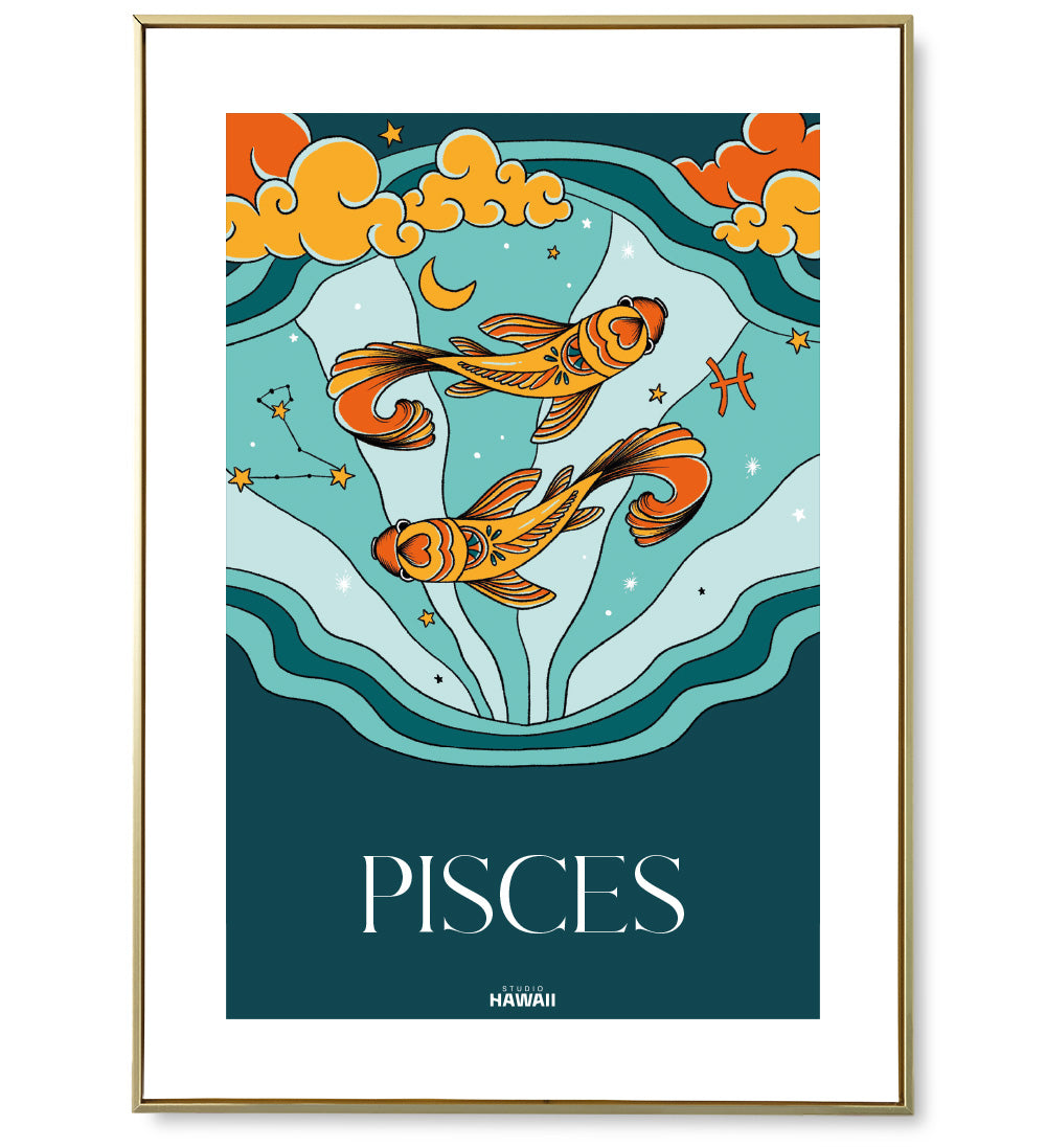 Affiche astro Pisces