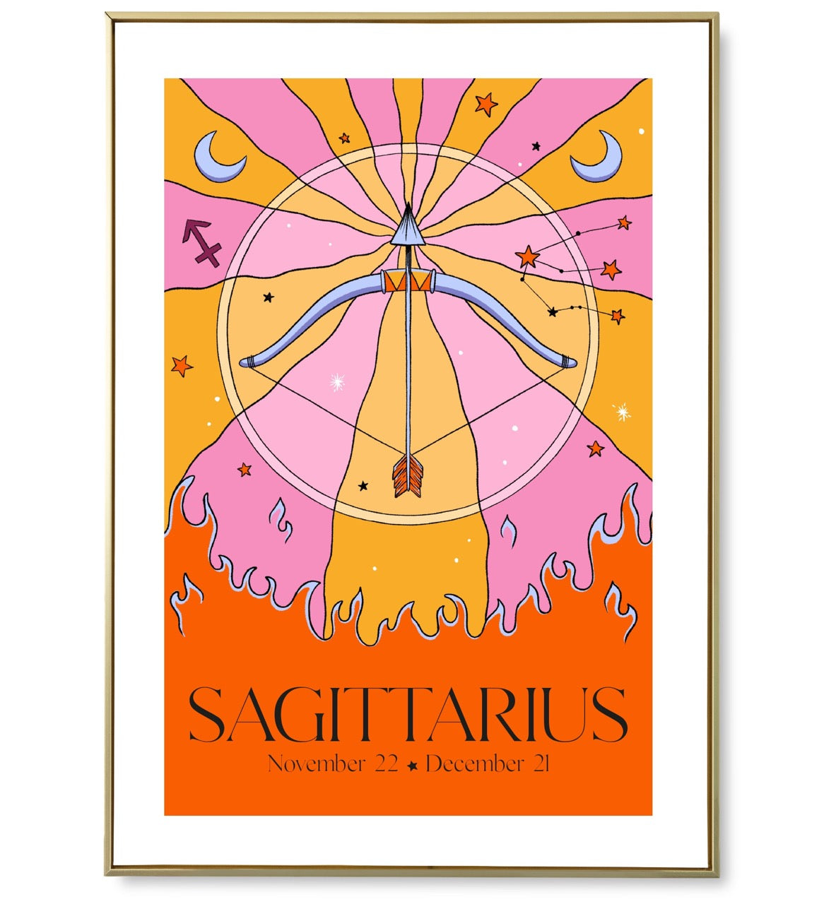 Affiche astro Sagittarius