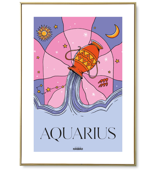 Aquarius astro poster