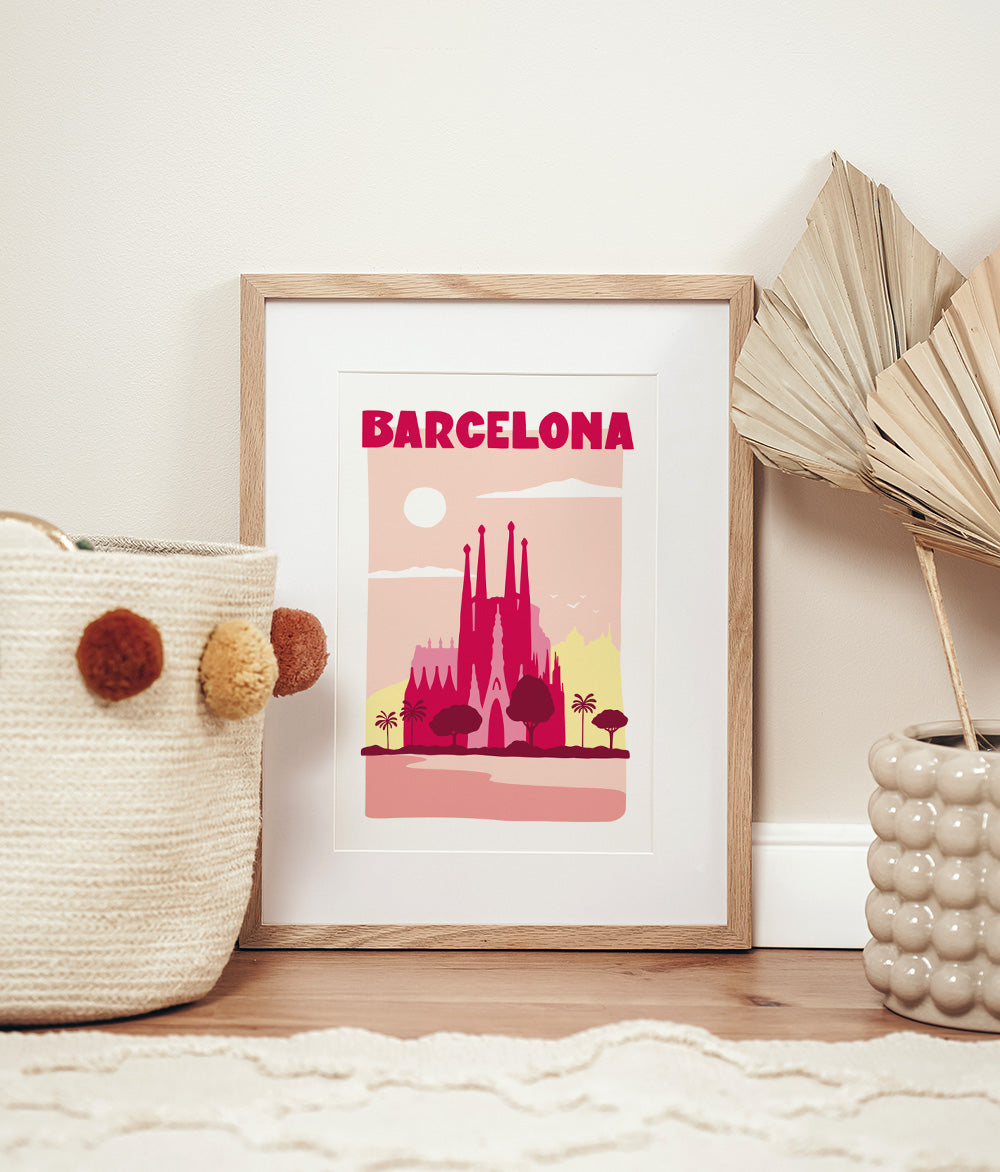 Affiche ville Barcelona