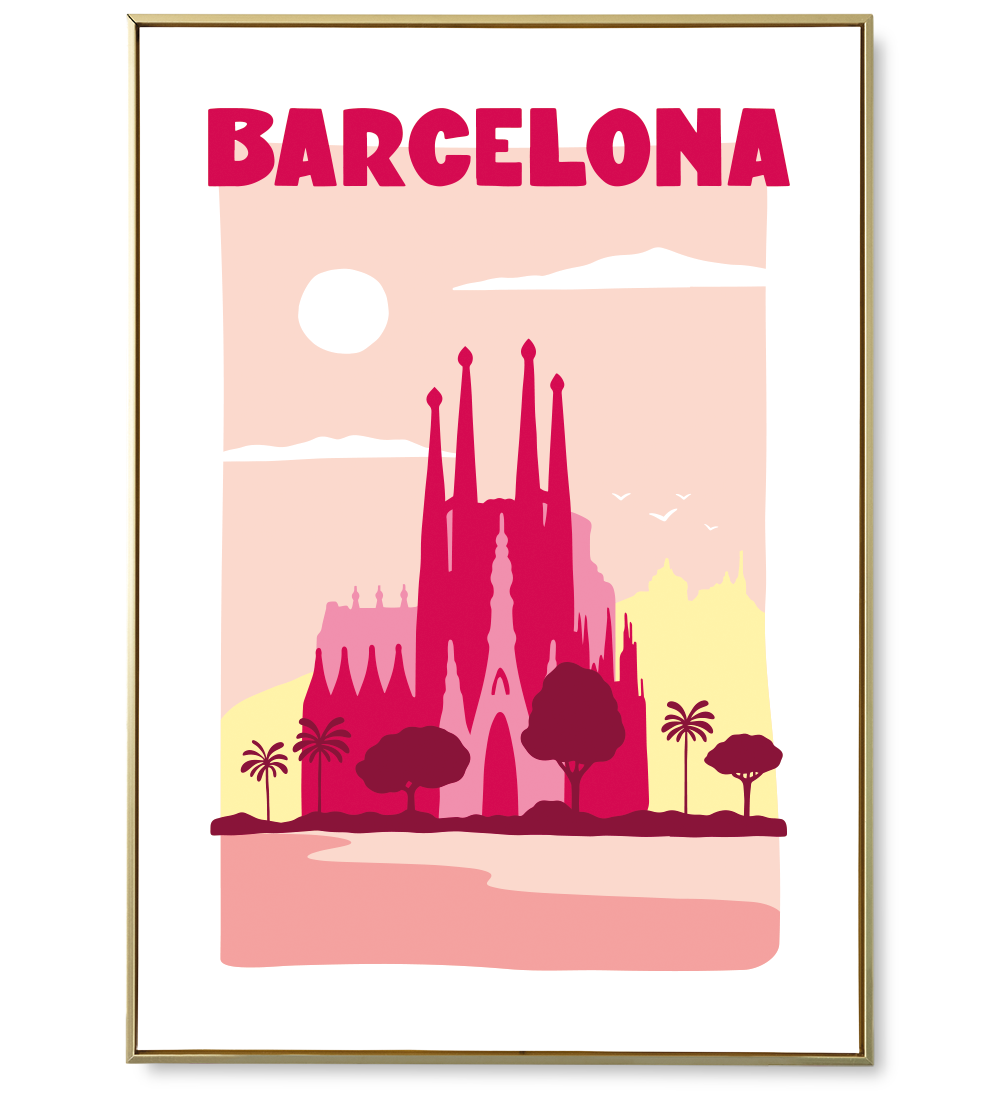 Affiche ville Barcelona