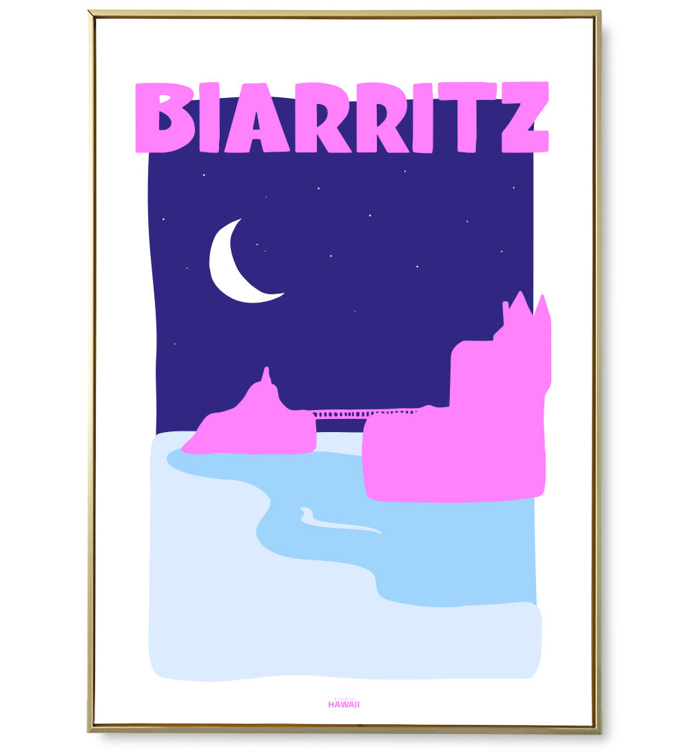 Affiche ville Biarritz