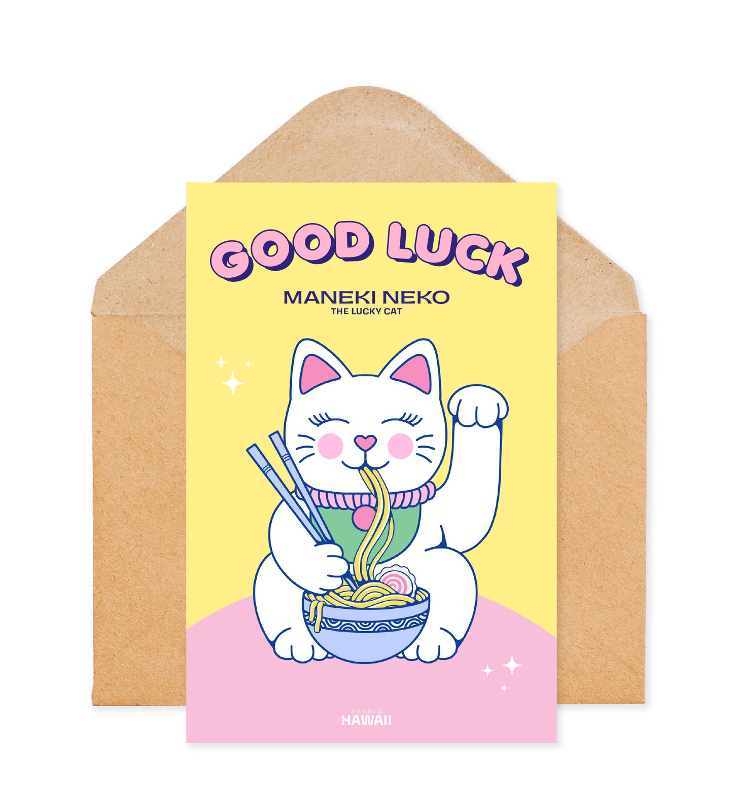 Carte Good luck Maneki Neko