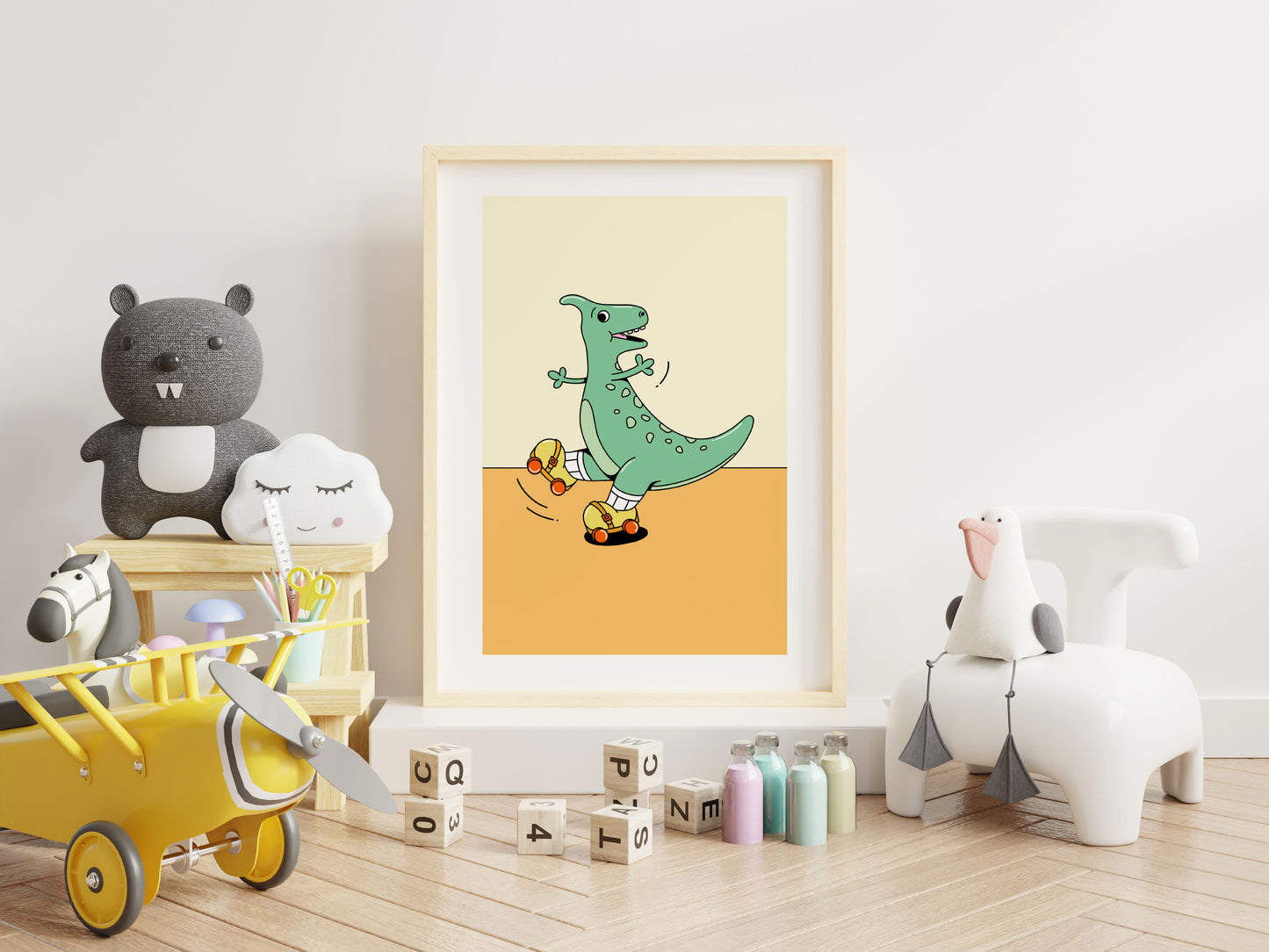 Affiche Dinosaure Roller