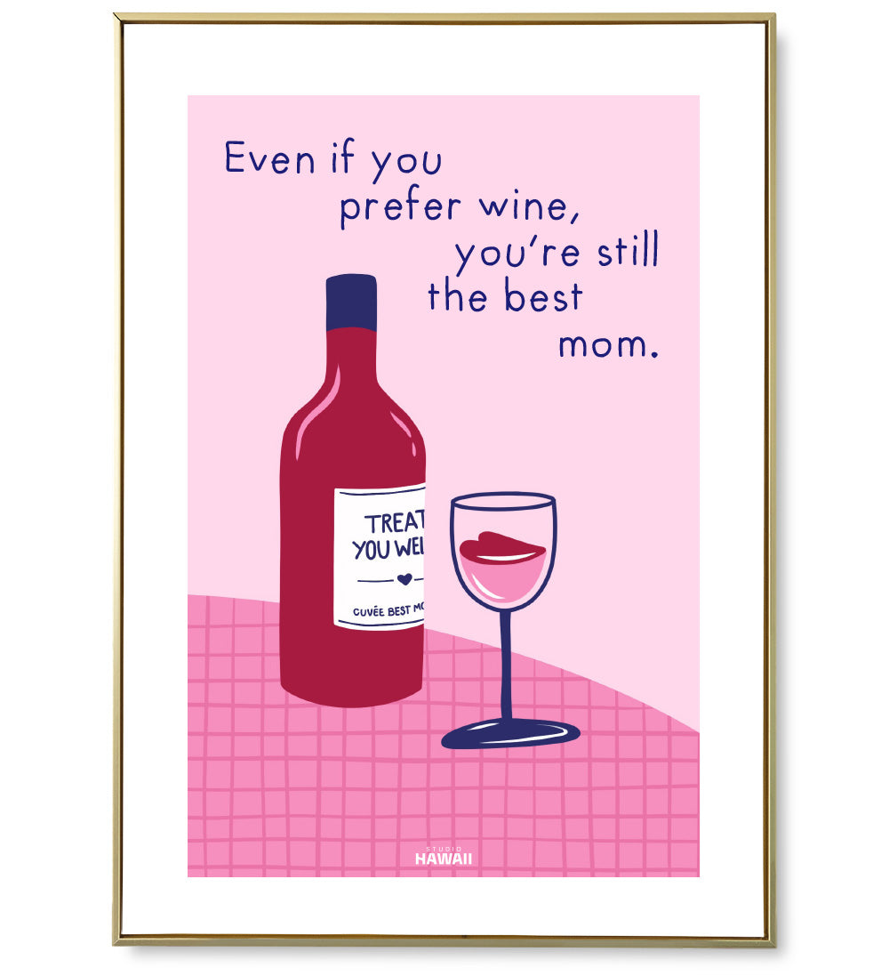 Affiche Mom and wine