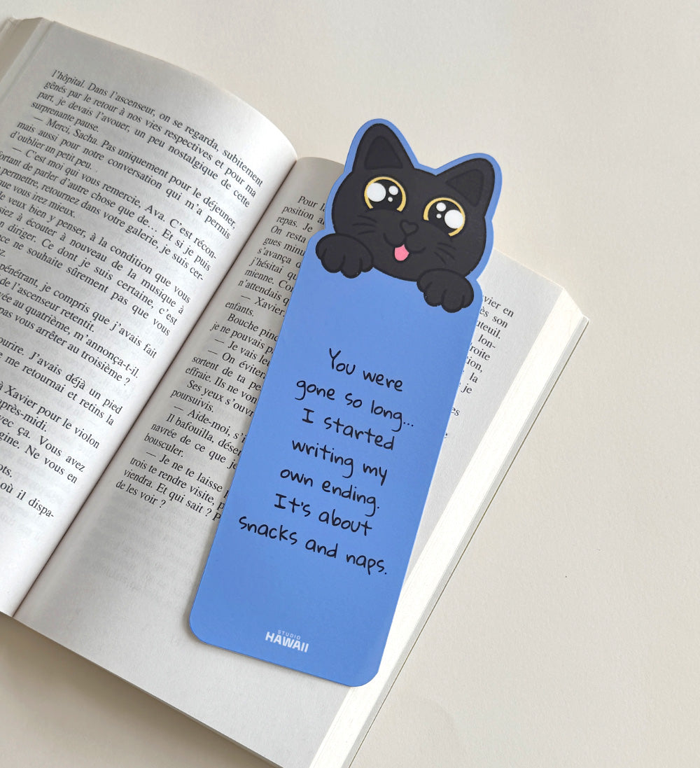 Marque-page chat noir