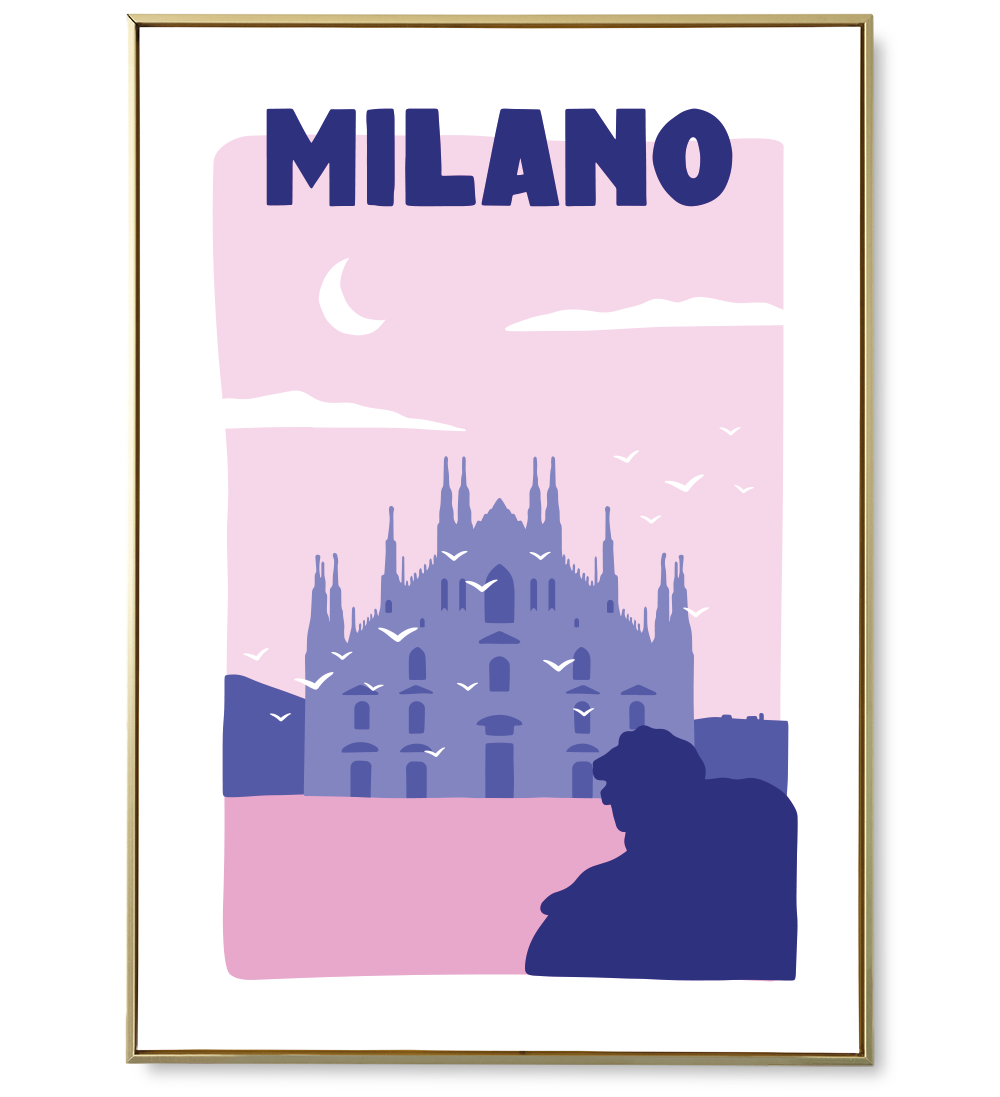 Affiche ville Milano