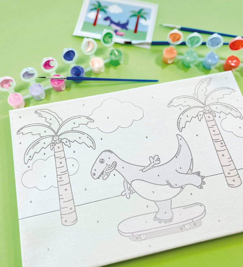 Kit peinture par numéro - Dino Skate
