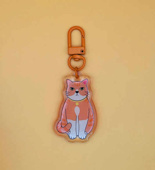 Porte-clés Chat grincheux Roux