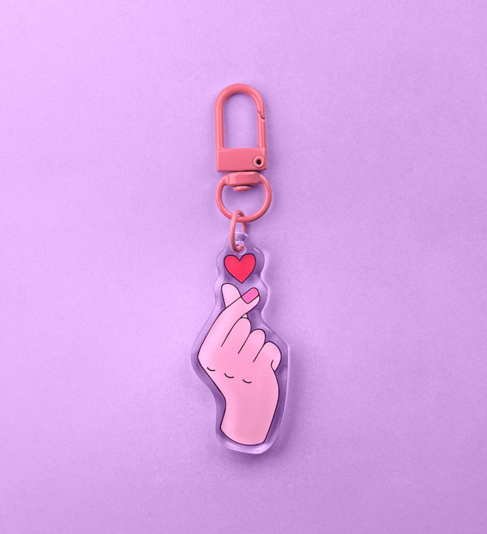 Korean love keychain