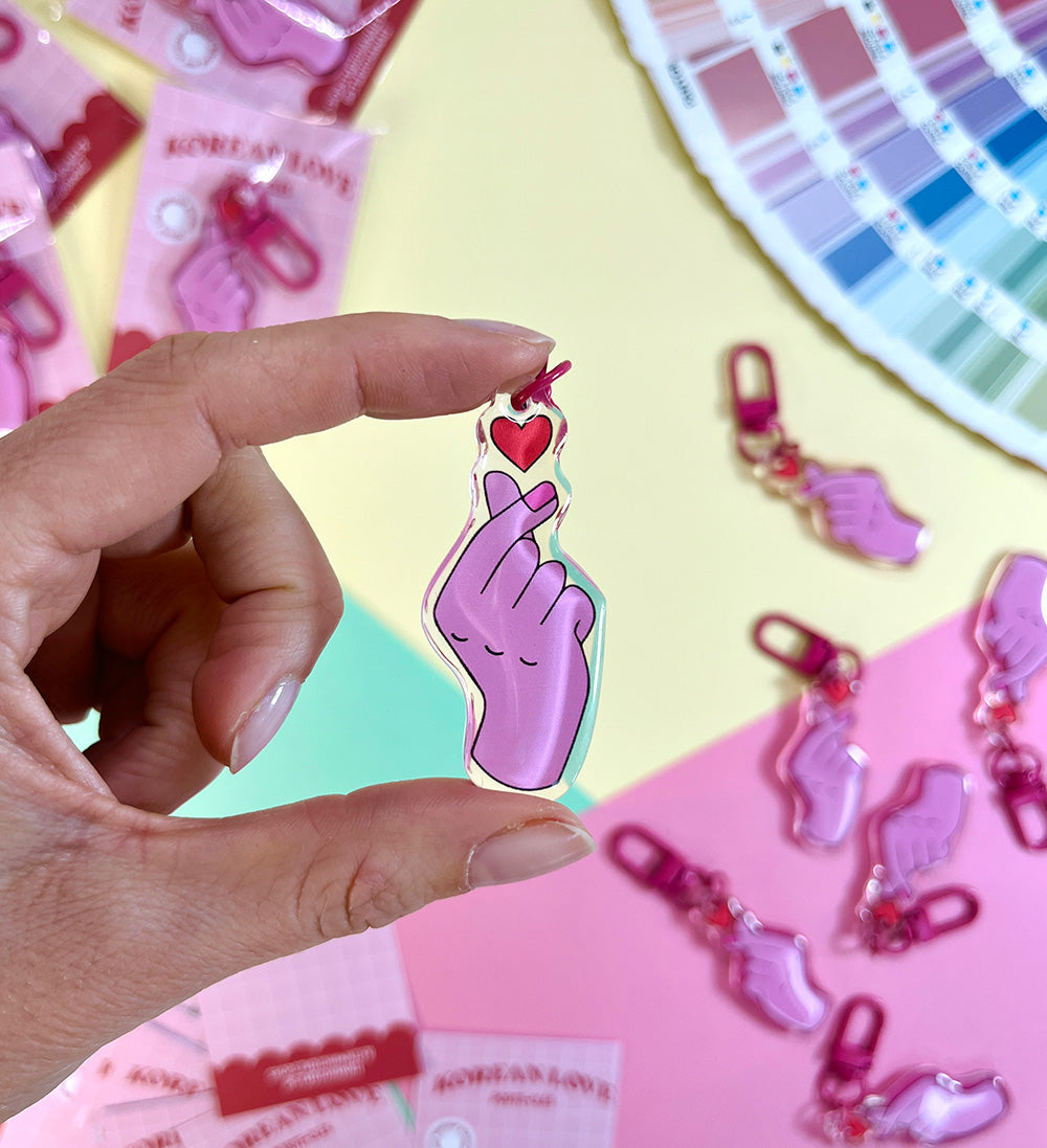 Korean love keychain