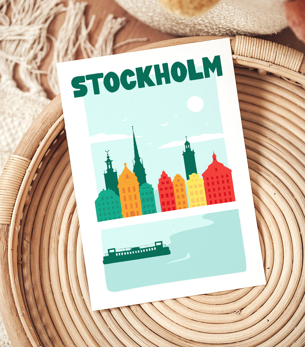 Affiche ville Stockholm