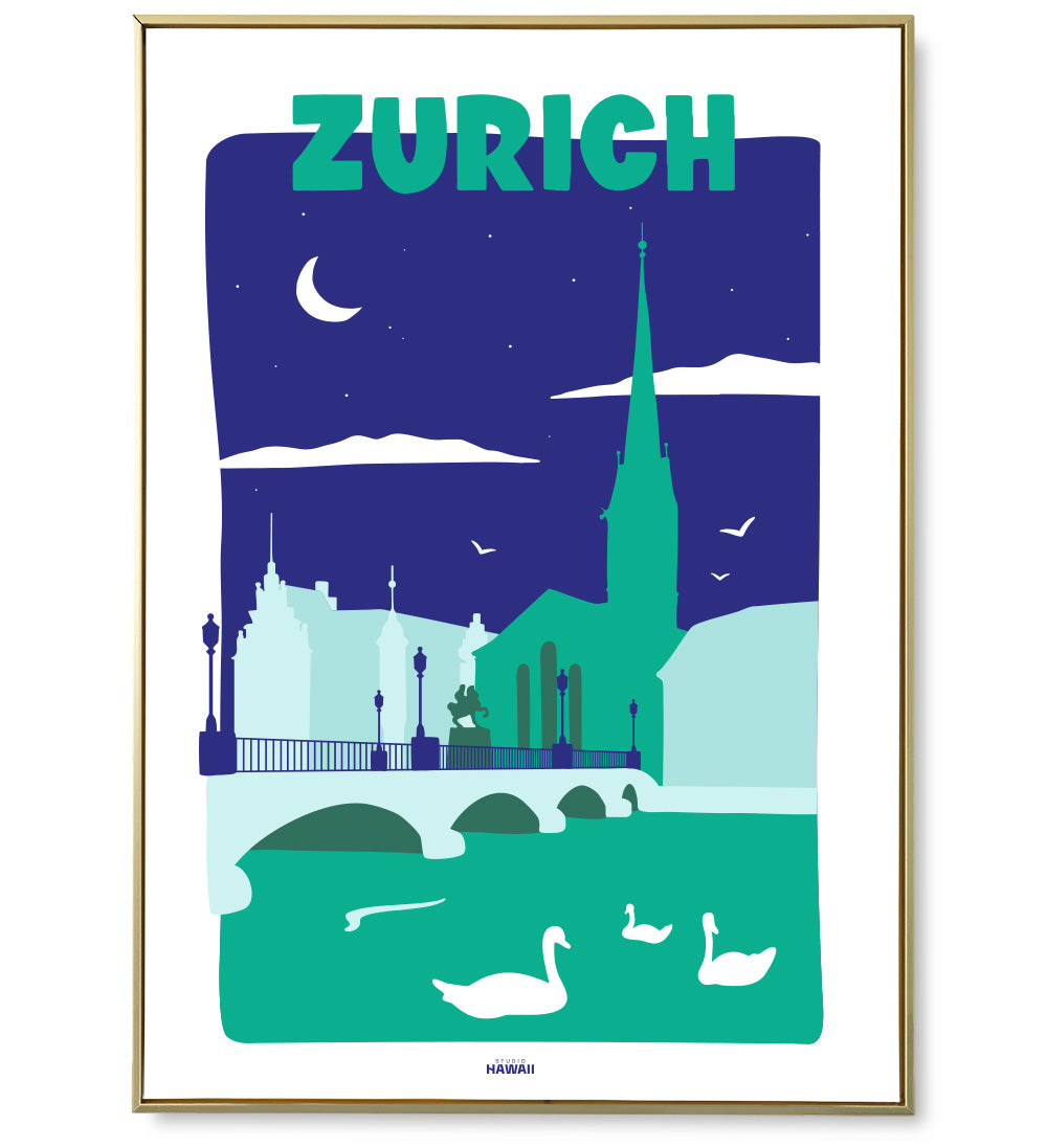 Affiche ville Zurich