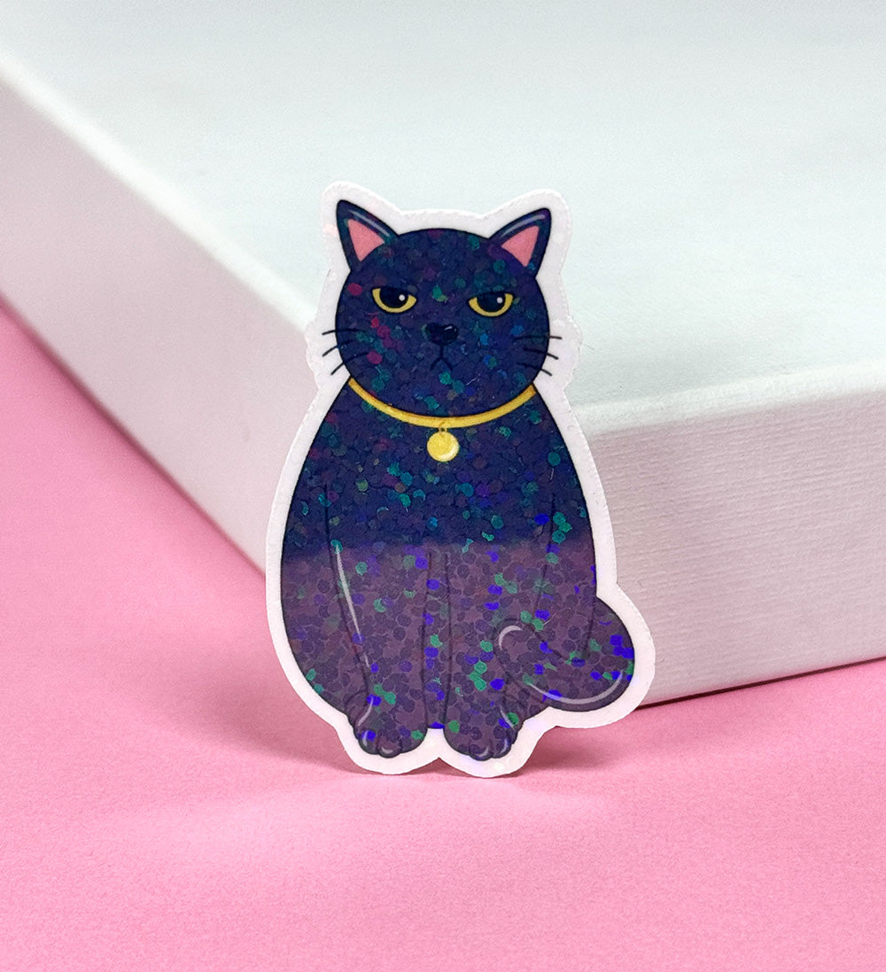 Sticker chat grincheux