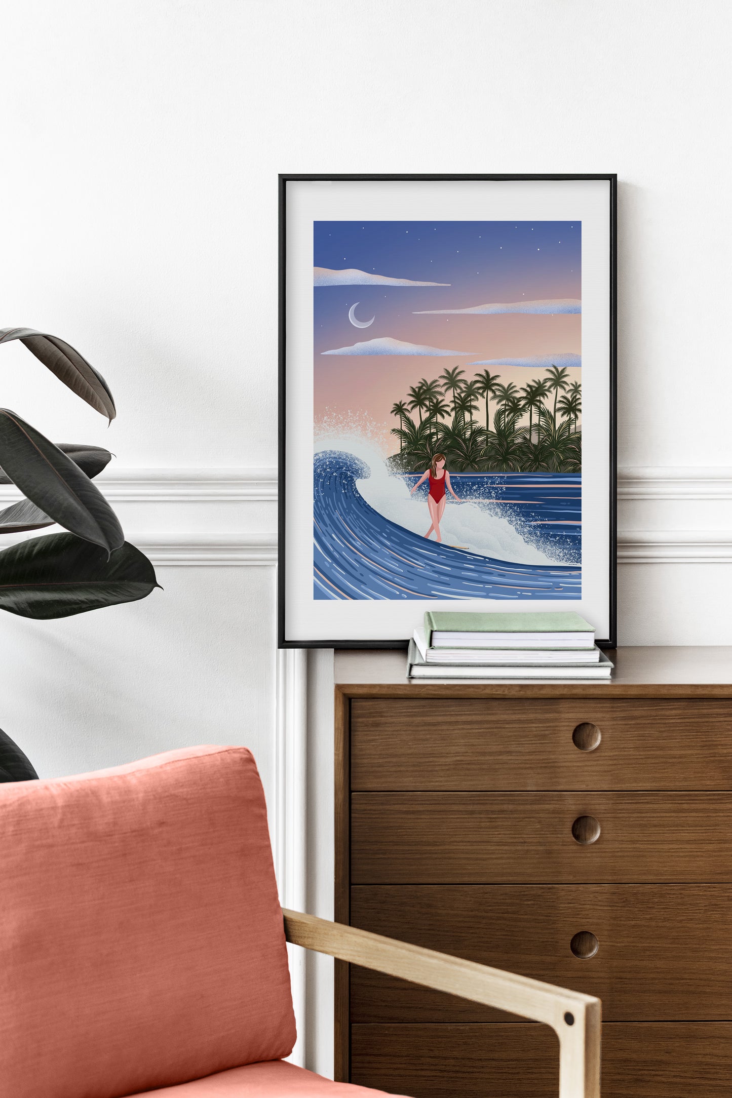 Affiche Surf à Hawaii