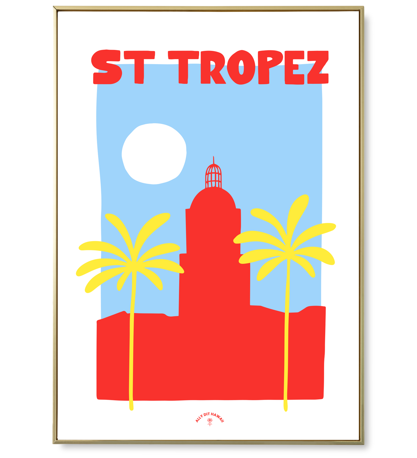 Affiche ville Saint Tropez