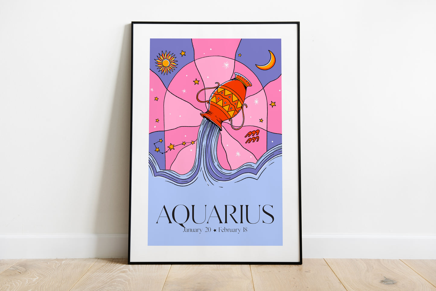 Affiche astro Aquarius