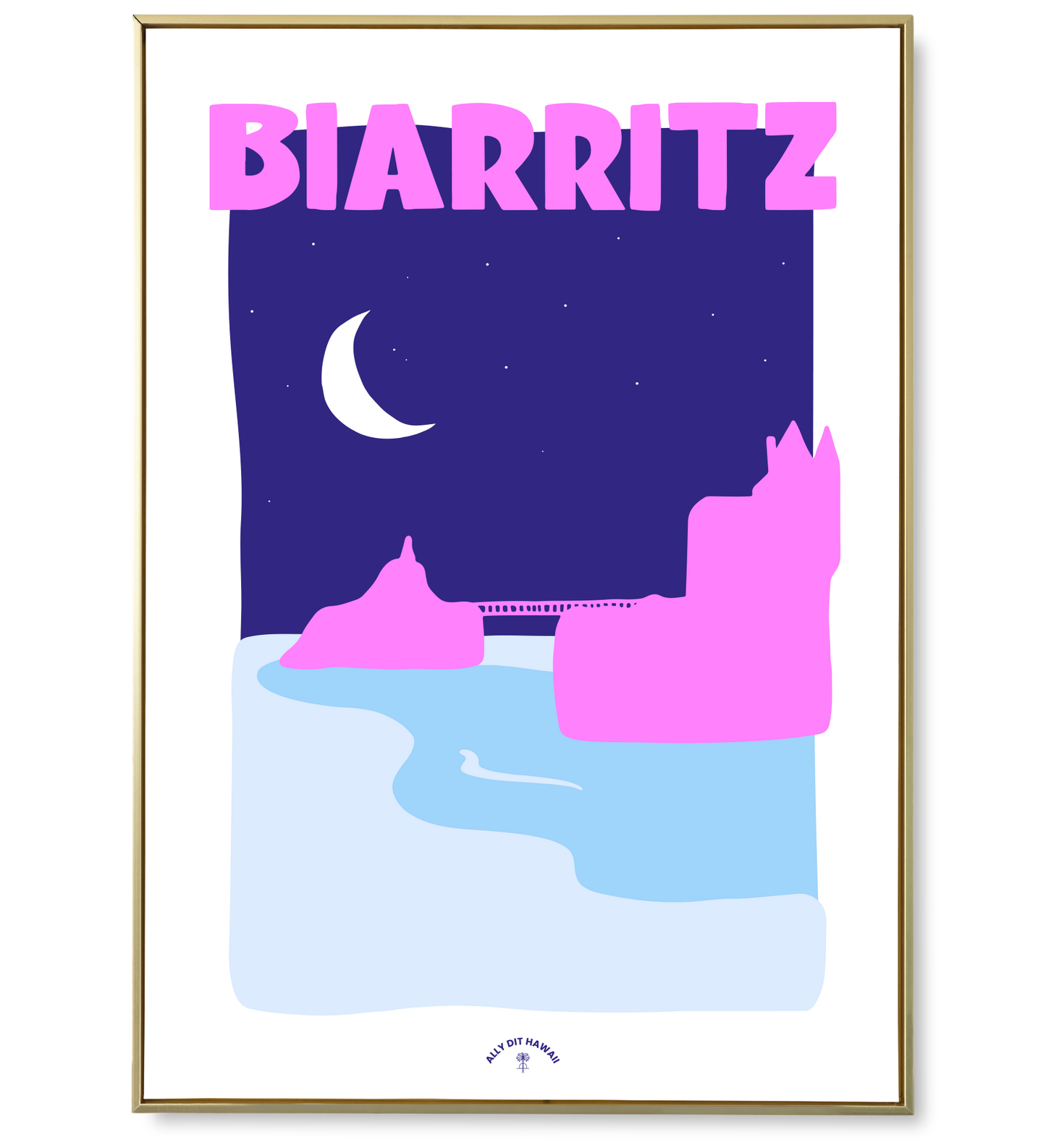 Affiche ville Biarritz