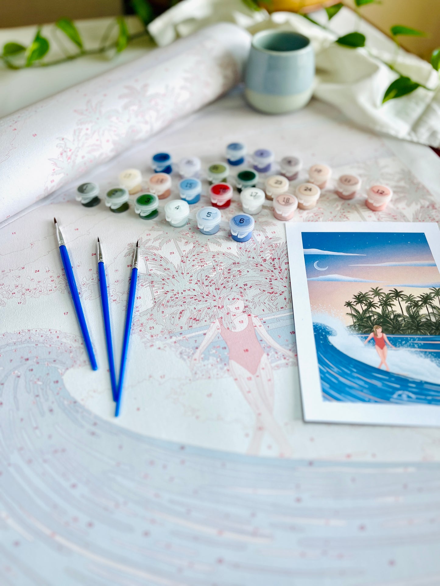 Kit peinture par numéro - Surf à Hawaii