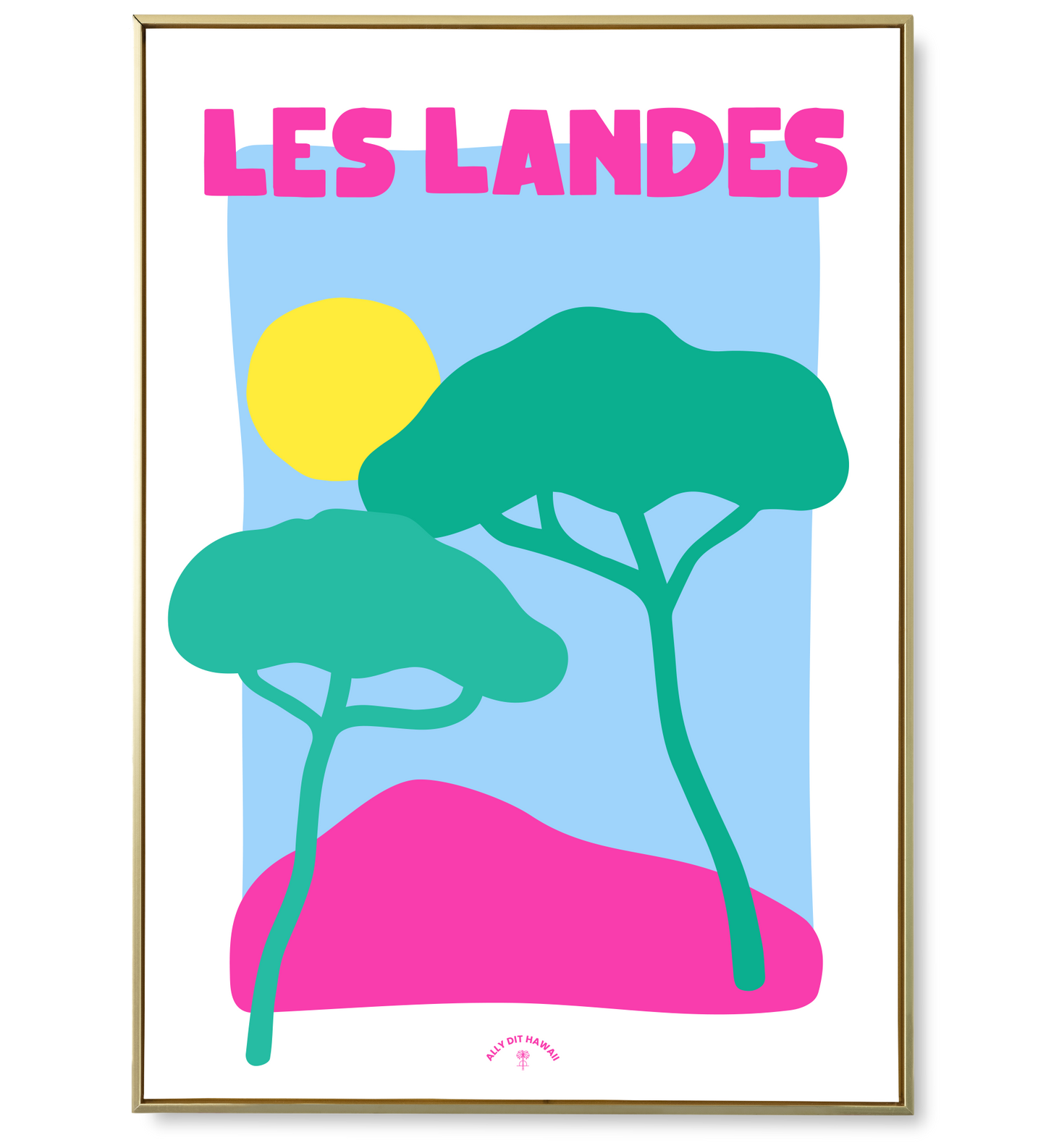 Affiche ville Les Landes