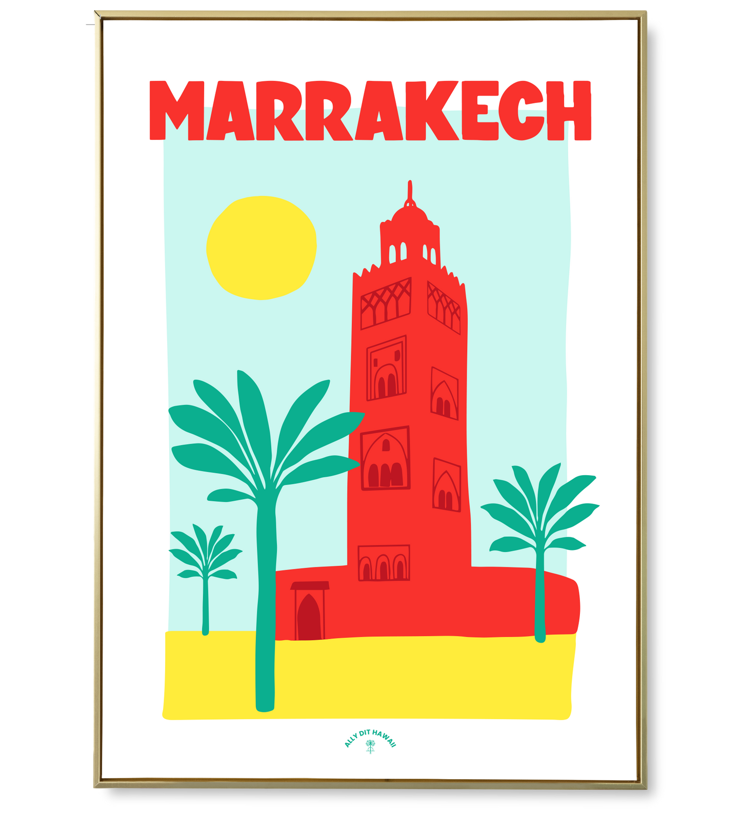 Affiche ville Marrakech