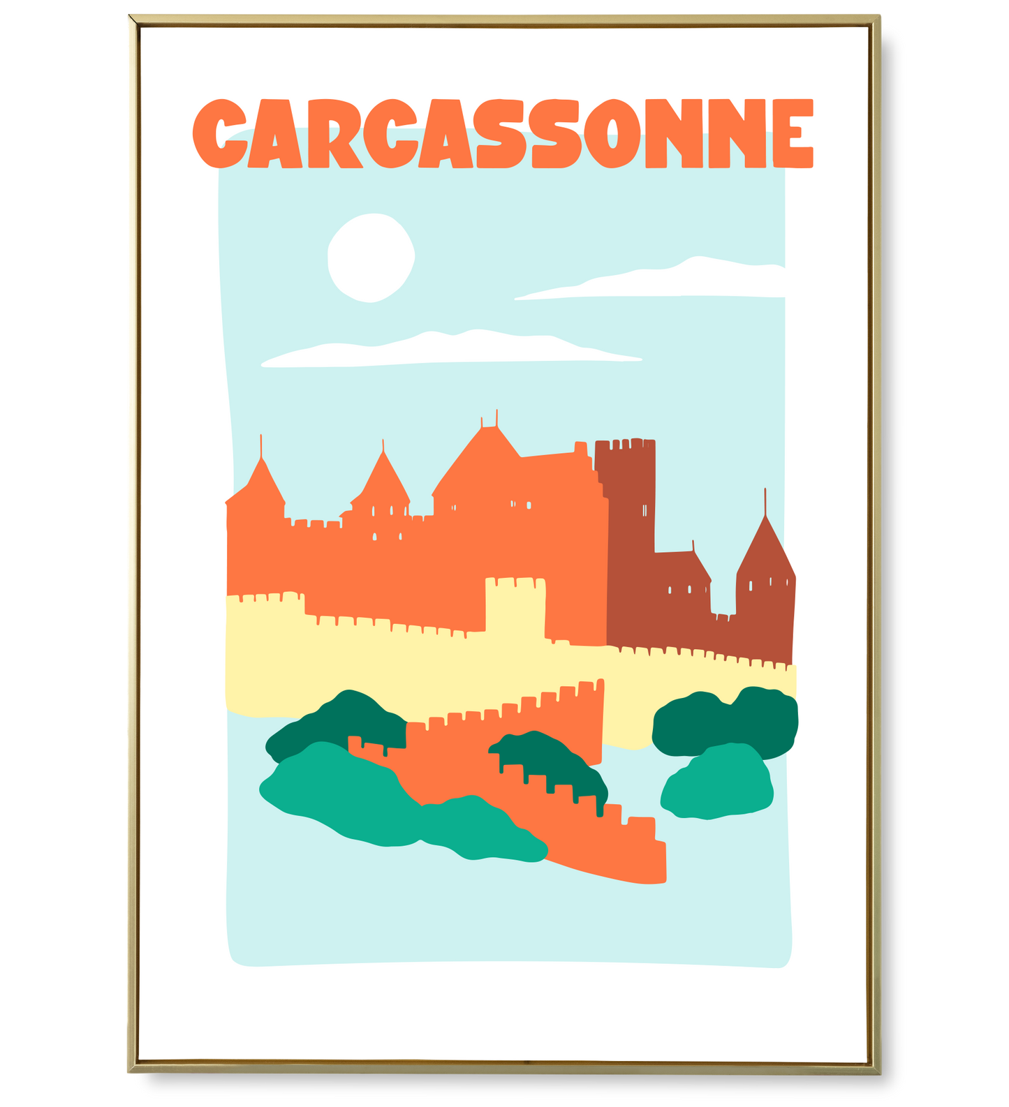 Affiche ville Carcassonne