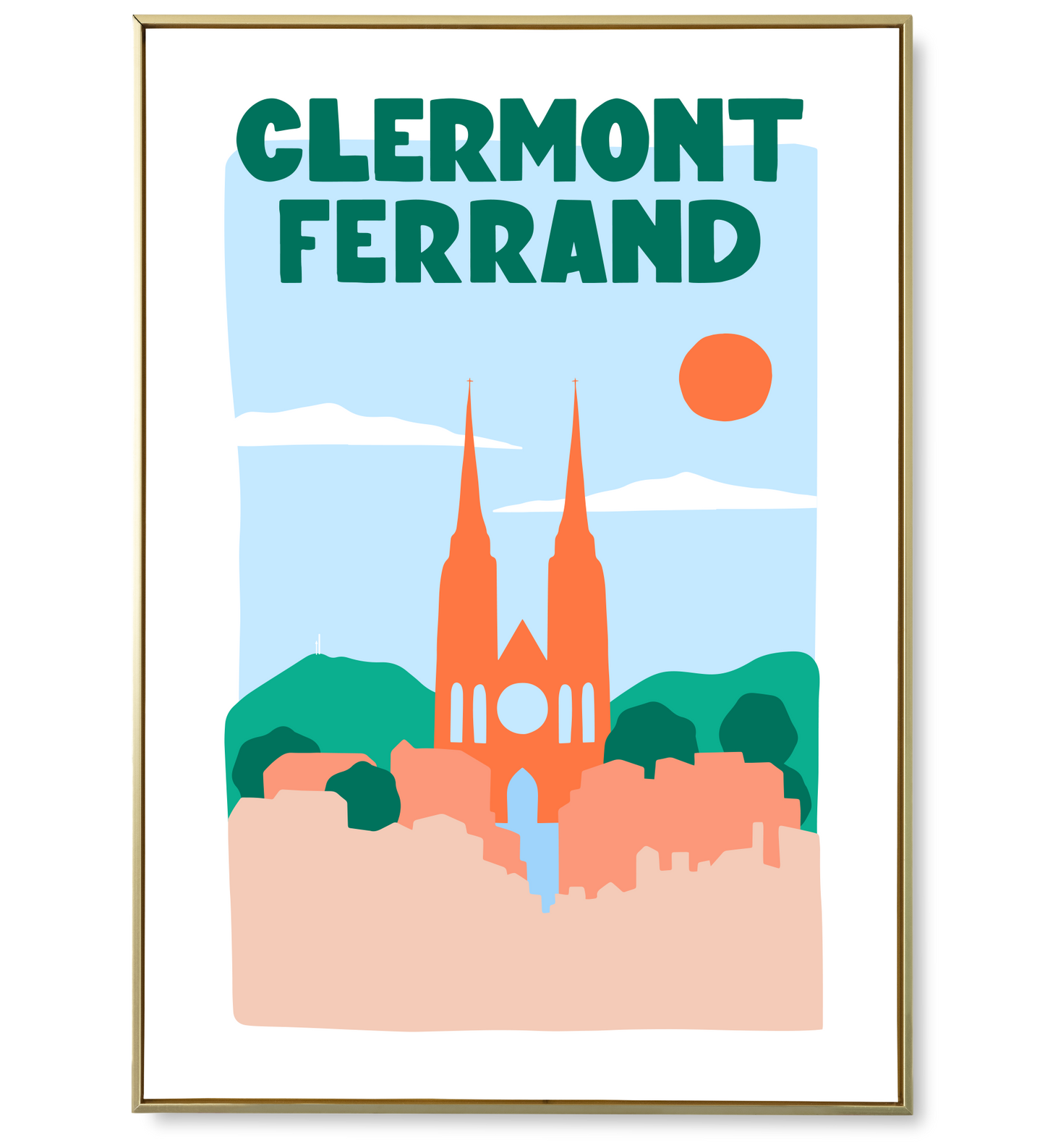 Affiche ville Clermont Ferrand