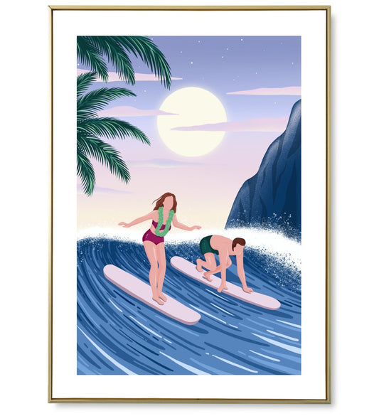 Affiche Surf and love