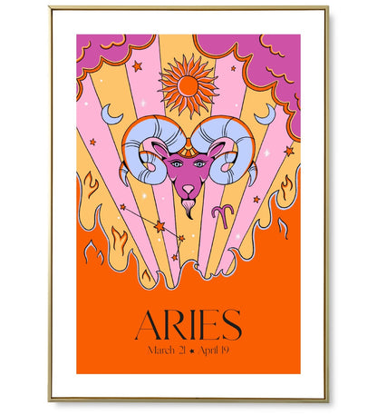 Affiche astro Aries