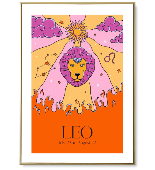 Affiche astro Leo