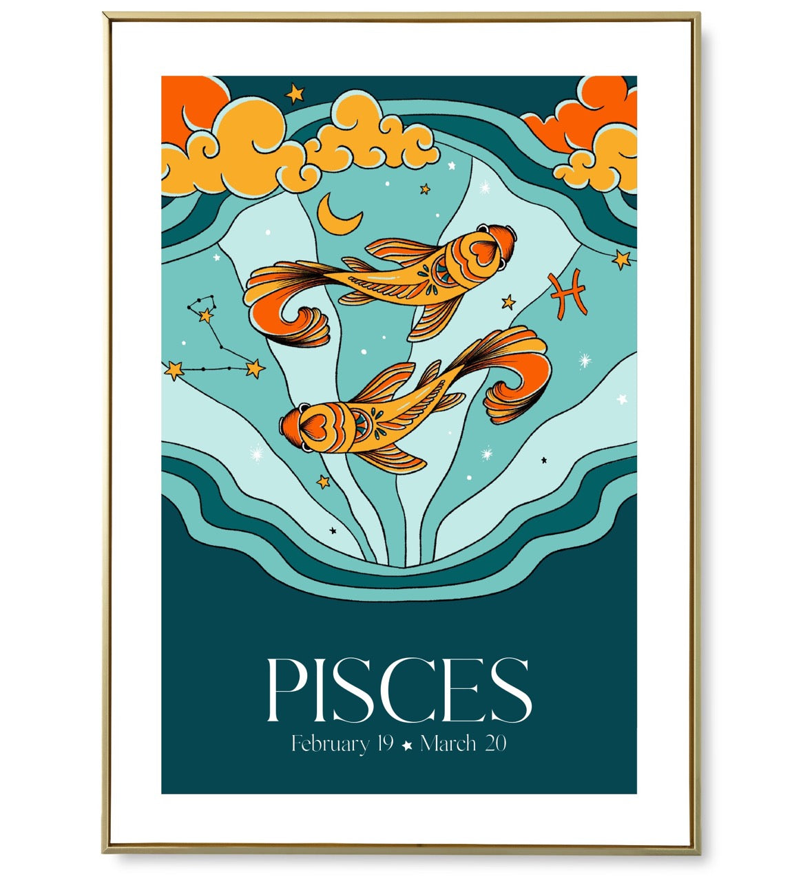 Affiche astro Pisces