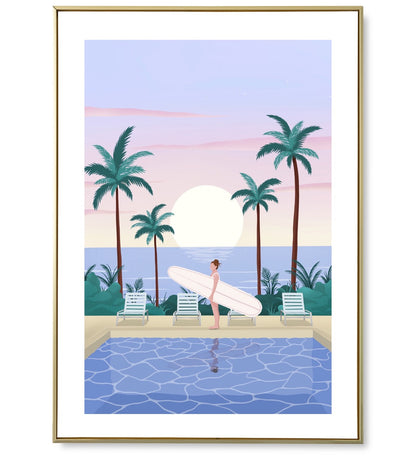 Affiche Surf and pool