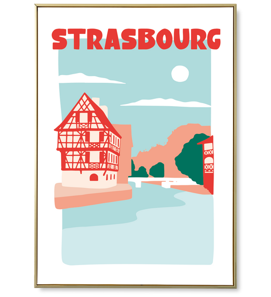 Affiche ville Strasbourg