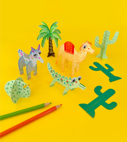 Bundle 6 formes de découpe - Âne, dromadaire, croco et plantes