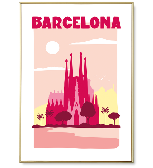 Affiche ville Barcelona