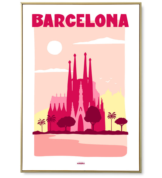 Affiche ville Barcelona