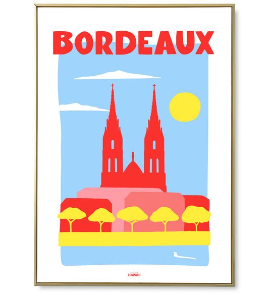 Affiche ville Bordeaux