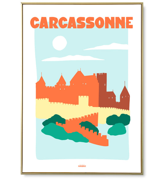 Affiche ville Carcassonne