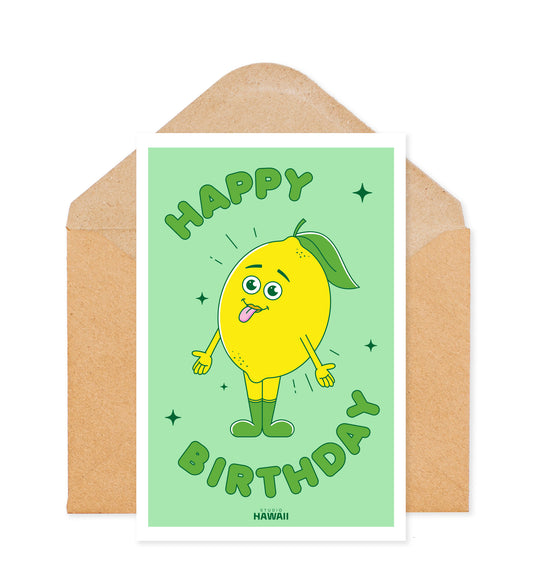 Carte d'anniversaire Citron joyeux