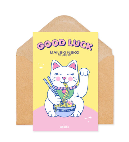 Carte Good luck Maneki Neko