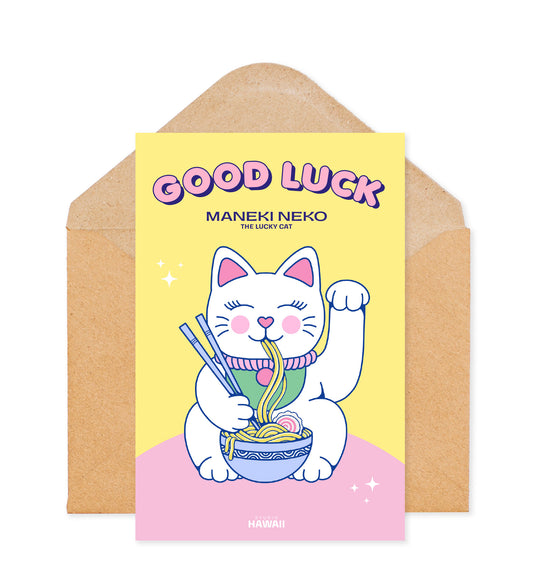 Carte Good luck Maneki Neko