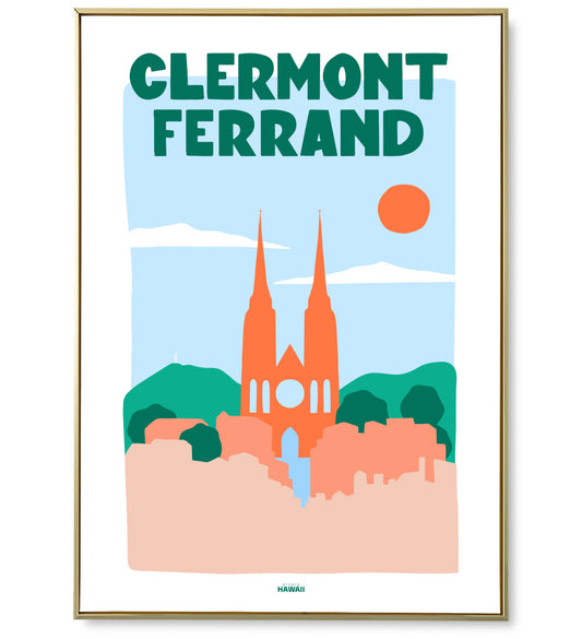 Affiche ville Clermont Ferrand