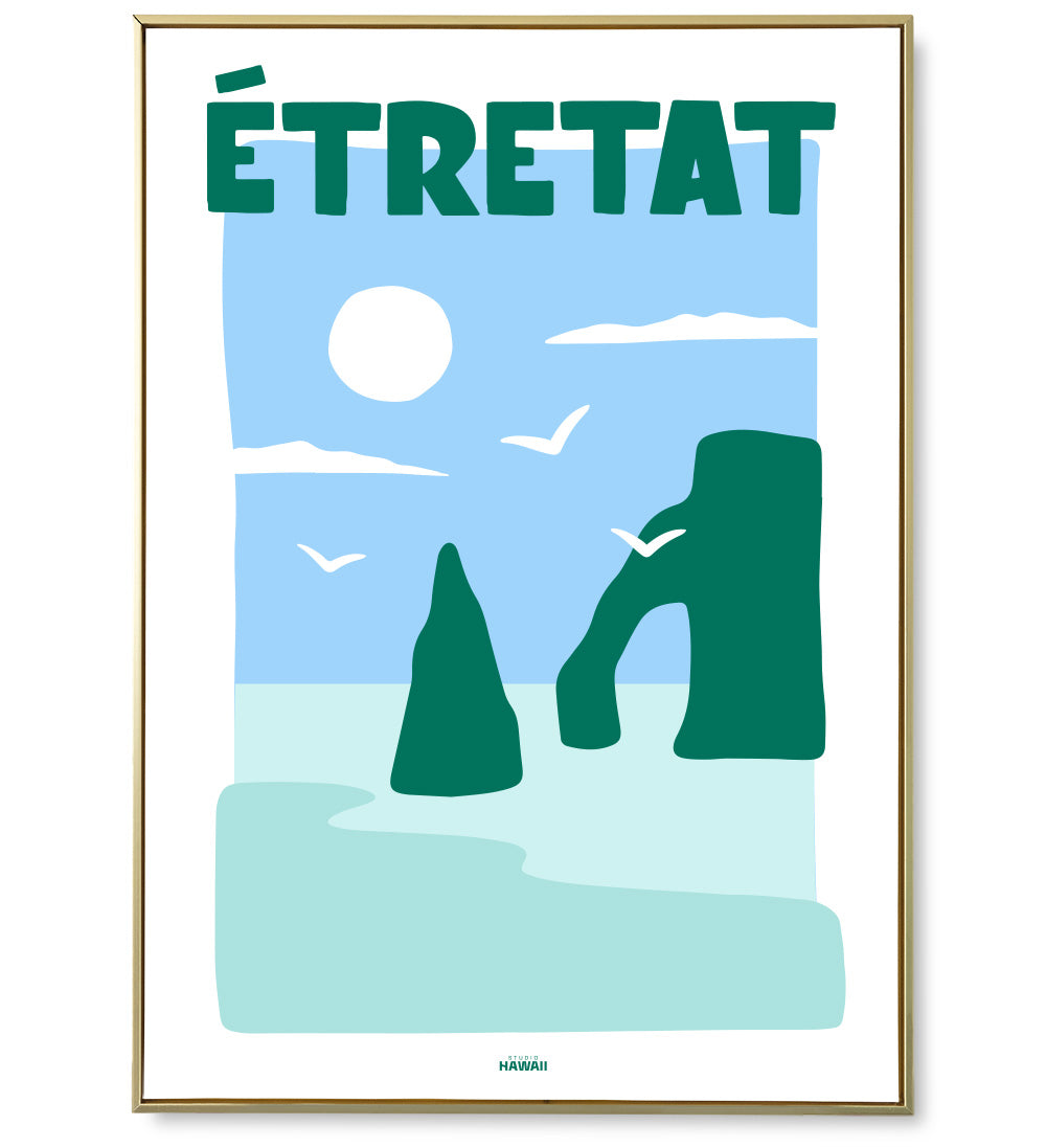 Affiche ville Étretat