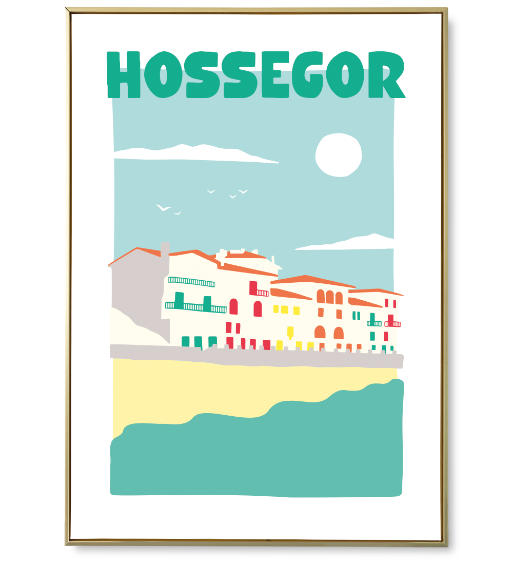 Affiche ville Hossegor