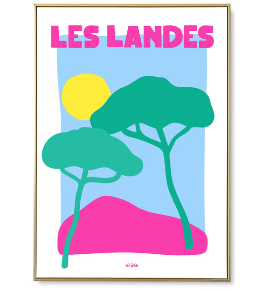 Affiche ville Les Landes