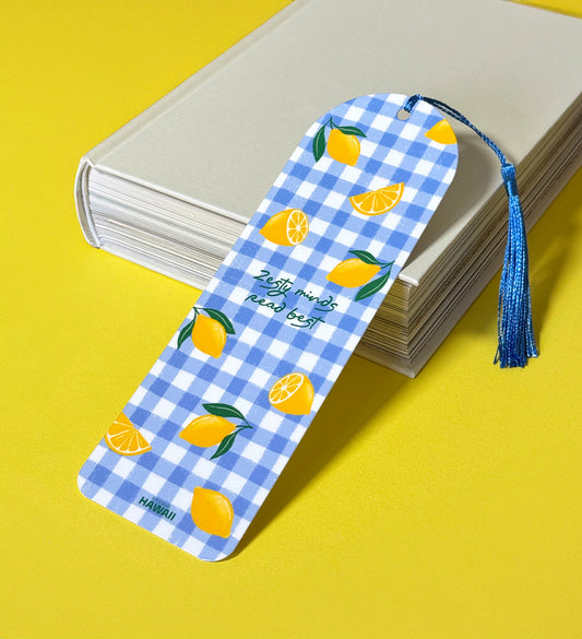 Marque-page citrons & vichy
