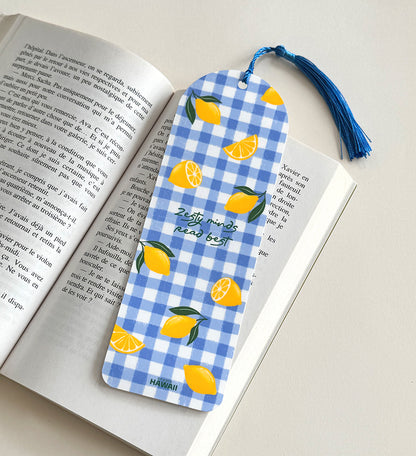 Marque-page citrons & vichy
