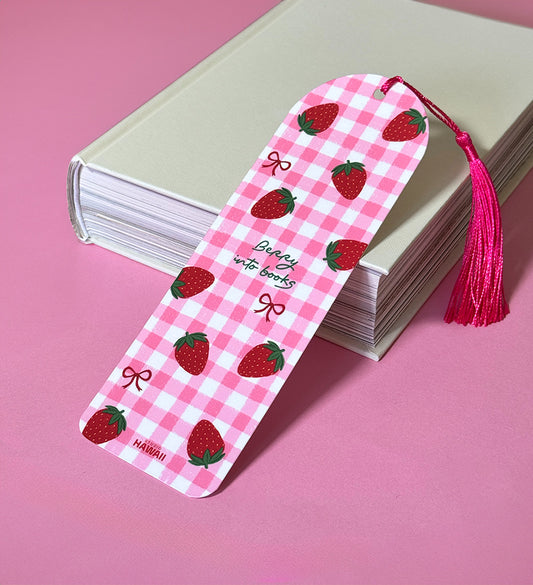 Marque-page fraise & vichy